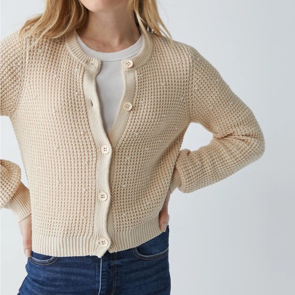 Michael Stars NWT Olga Pearl Cardigan - Picture 2 of 6